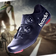 Boodun road cycling shoes Leather Ultralight breathable bicycle Self-Locking Shoes Professional men road bike Racing sneakers