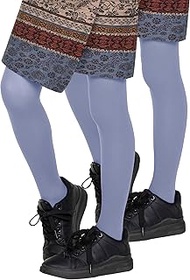 Pack of 2 Girls Tights Opaque 40 Denier Soft Microfibre Kids Tights with Feet Leisure Dance School B