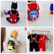 男嬰幼兒bb kids小朋友兒童bb美國隊長衫captain America衫/bb蜘蛛俠衫Spiderman衫/bb蝙蝠俠衫bb書包衫bb卡通衫