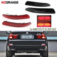 2Pcs Red/Black LED Rear Bumper Reflector Light For BMW E70 E71 X5 2007-2013 Rear Tail Warning Stop T