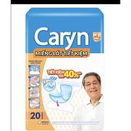 (Dán Vào Mặt Trong Tã Dán Hoặc Quần) - Combo 6 Gói Miếng Lót Bổ Sung Caryn 20 Miếng -Miếng Lót Tiết 