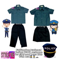 GIRL AND BOY POLICE PULISYA / PULIS UNIFORM COSTUME COSPLAY ROLE PLAY FOR KIDS 3-10 YEARS OLD NEW DE