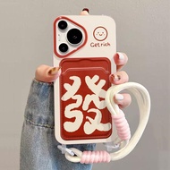2026新款发财适用苹果16promax手机壳iPhone14华为mate70小米15pro13卡包Pura70带挂绳nova12红米K60荣耀200x90reno11Rich for Apple 1