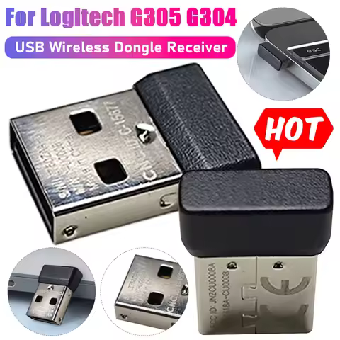 For Logitech G305 G304 USB Receiver Mouse Receiver Adapter USB Dongle Wireless Gaming Mouse Replacem