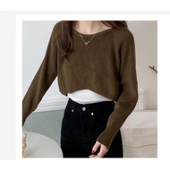 SUETERKU JEMI KNITE SWEATER WOMEN KOREAN | BEST QUALITY KNIT CROP SWEATER