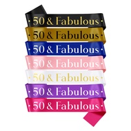 【New Design】50 & Fabulous Birthday Sash Happy 50th Birthday Party Decoration Party Favors for Men an