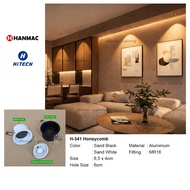 H341 Round inbow embedded ceiling downlight 6.5cm honeycomb aluminum ceiling lamp Hanmac