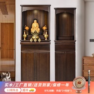 BW-6💚Fanzefu Buddha God Buddha Cabinet Niche Clothes Closet Altar Household Altar Solid Wood Incense Burner Table Altar