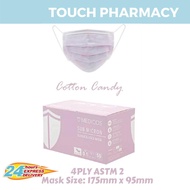 10.10 SPECIAL MEDICOS 4PLY ASTM 2 ULTRASOFT Sub Micron Surgical Face Mask (Cotton Candy) 50's
