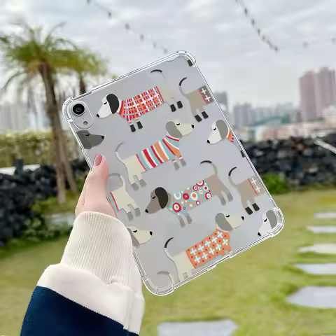 Dog Transparent Silicone For Samsung Tab A9 A11 8.7 Inch S6 Lite A8 S7 Plus S9 S10 FE X205 S9 FE P61