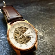 可刻名金屬浮雕錶盤/日本製機械錶/鏤空機芯/50米防水/自動上鏈