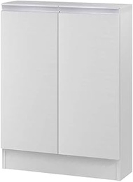 IWATSUKI Storage Shelf with Door to Order White Wood Width 18.7-47.2 inches (45-120 cm), Width 18.9