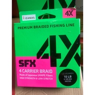 BRAIDED LINE, SUFIX 4X CARRIER BRAID LO VIS GREEN (300YDS) / TALI BENANG PANCING 4SULAM MURAH