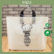 33x25 cm Shopping Bag Plastic Boutique Plastic PE Deer Shopping Bag - 33x25 cm