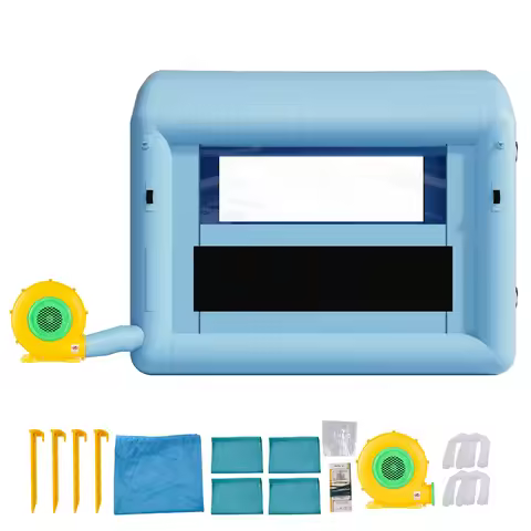 SucceBuy Inflatable Paint Booth Inflatable Spray Booth with Powerful Blower and Air Filter System Ro