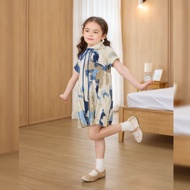VACAY INDEED/Mini Always Dress Ocean Canvas Pattern Girls'