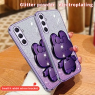 For Samsung Galaxy A34 Case Shockproof Electroplated Back Cover For Samsung A34 Stand Phone Casing