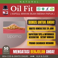 OIL FIT KAPSUL Obat Herbal untuk Menghilangkan Lipoma buat Penghancur Benjolan di Leher Kepala Pipi