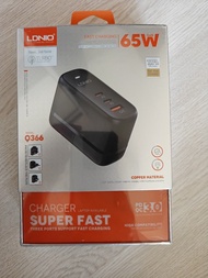 Ldnio 65w 三口全球通用氮化鎵充電器pd/QC3.0 可充macbook, samsung, iphone, huawei, 小米和vivo