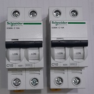 Schneider MCB IC60N 2P 10A 10 a 6KA A9F74210