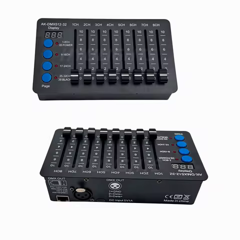 32 Channel Simple Mini DMX512 Controller Type-c Battery Stage Lights Beam LED Par Lighting Console f
