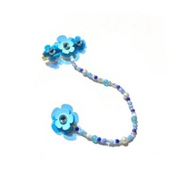 螢光色系花花頭夾髮夾髮飾連耳環