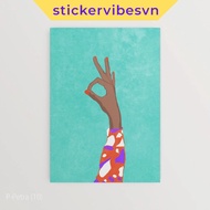 Fomex wall mural, The Perfect Gesture of Tropical Affirmation, double-sided adhesive, printed upon r