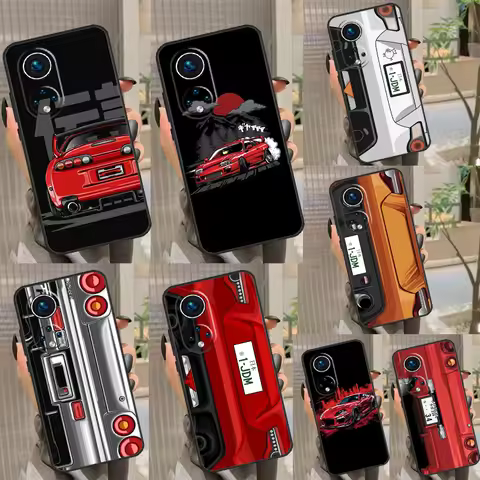 Car Back Cartoon Art JDM Funda For Honor X9a X8a X7a X6a X7 X8 X9 8X 9X Magic 5 Pro Honor 70 50 90 L