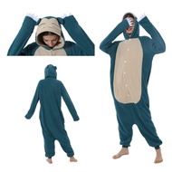 Pokemon Pikachu Gengar Kigurumi Onesie Snorlax Eevee Squirtle Pijama คอสเพลย์เครื่องแต่งกายฮาโลวีนผู