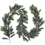 Karangan Bunga Cypress Pine Tiruan PE Simulasi Anggur Krismas Padat Pokok Krismas Daun Anggur Jarum 