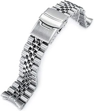 22mm Watch Band for Seiko SKX007 SKX009 SKX171 SKX173, Super-J Solid Screw-Links, stainless steel