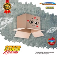 BJ 3046-STIKER KEPALA KARDUS EMOJI KEKINIAN-STIKER KEPALA KARDUS TERVIRAL-STIKER KEPALA SIAP PAKAI