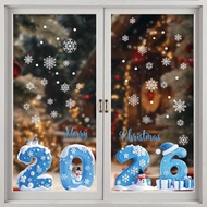 Cartoon Santa Claus Christmas Window Stickers Static Cling Glass Decal Xmas Glass Decal PVC Static S