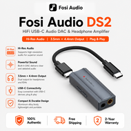 Fosi Audio DS2 USB-C DAC แอมป์หูฟังแบบพกพา ใช้ชิป CS43131 รองรับ DSD256 พร้อมช่องเอาต์พุตคู่ 3.5mm แ