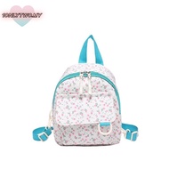 1ONLYTWO Backpack, Floral Printed Sweet Cosmetic Bag,  Mini Corduroy Korean Version Storage Bag Girl
