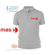 Baju logo Sulam Polo Classic T Shirt LOGO Embroidery COTTON MAS Malaysia Airlines NAD24