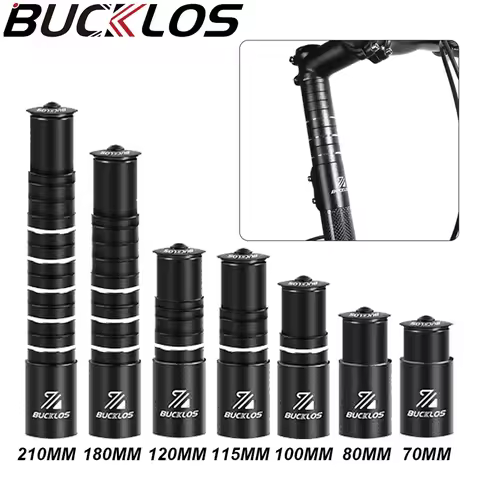 BUCKLOS Bicycle Stem Height Extender Aluminum Alloy Bike Fork Stem Raise Up 70/80/100/115/120/180/21