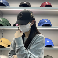 หมวกแก๊ปเบสบอลปรับได้สำหรับทั้งหญิงและชาย NY แท้จากเกาหลีหมวกแก๊ปเป็ดแบบลิ้นแข็งเพื่อการป้องกันแสงแด