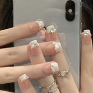 Pure Hand Wear Nails Phototherapy Manicure Heart Puffs Wear Nails Detachable Fake Nails 25.9.9