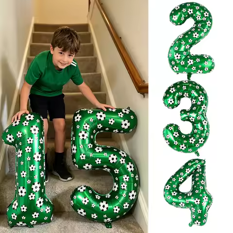 Large Soccer Print Digital Balloon 40inch Football Foil Balloon Birthday Party Decoration Soccer Gam