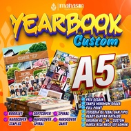 PRINT PHOTOBOOK YEARBOOK SCHOOL MEMORIAL BOOK A5 CUSTOM FREE DESIGN BINDING BOOKLET HARDCOVER SOFTCO