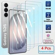 Shockproof Tempered Glass Screen Protector 4pcs 9H 2.5D Compatible With Samsung Galaxy S26 S25 S24 P