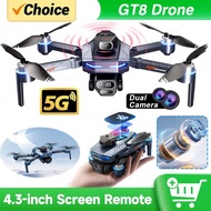 GT8 Drone with GPS 8K HD Dual Cameras 360° Obstacle Avoidance 5G WiFi Foldable Brushless Quadcopters