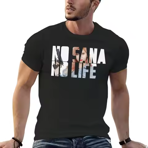 No Sana No Life? Twice Kpop T-Shirt summer clothes blanks anime summer top men workout shirt
