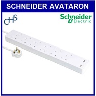 Schneider Electric AvatarOn Trailing socket with individual switch &amp; USB, 4 gang and 6 gang, 3Meters (extension cord)