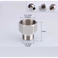 Garden Hose Adapter, 3/4" GHT Female x 1/2" NPT Male Connector,GHT to NPT Adapter Stainless Steel Ga