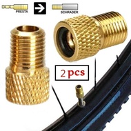 2PCS  Bicycle Valve Cap / Copper Bicycle Pres Valve Cap / Valve Adapter Pump / Bicycle Air Nozzle Ai