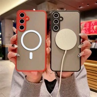 Samsung Galaxy A55 A35 A36 A37 A56 A15 A17 A13 5G Magnetic Phone Casing Transparent Matte Magnetic C