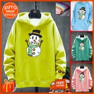 DREW Snowman HOODIE - High Quality Cotton Fleece with Thick Pet Print - Full Size Full Color (HD2870