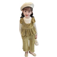 Setelan Anak 2 dalam 1 Setelan Baju Anak Perempuan Import / Setelan Premium Rompi Rok Kaos Celana Pa